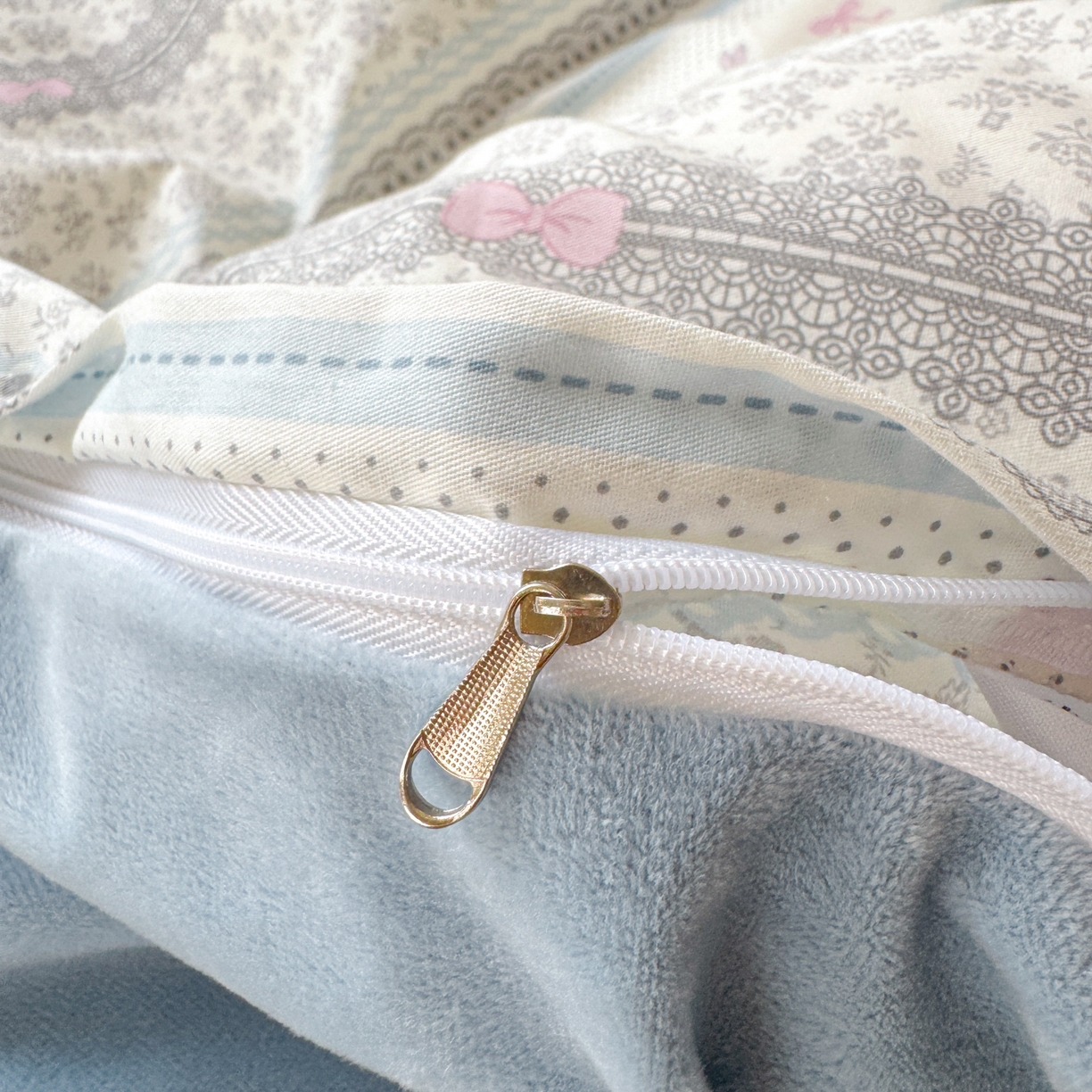 91家纺网 家纺一手货源 找家纺 清雅福 2025新款秋冬新品全棉印花棉加绒单被套单品被套被套单件 棉绒-花边兔