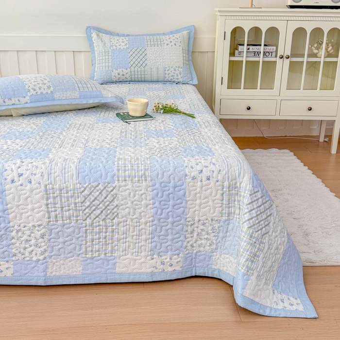 91家纺网 家纺一手货源 找家纺 （总）999家纺 2025新款A类云感原麻双层纱床盖四件套-简约款