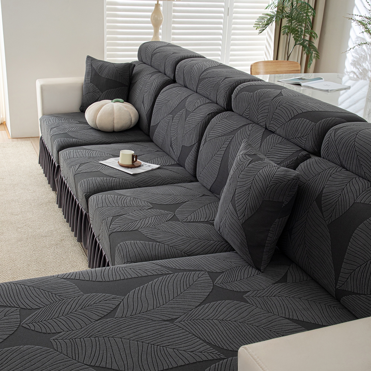 91家纺网 家纺一手货源 找家纺 （总）沐沐家纺 2026新款霏叶裙边沙发笠