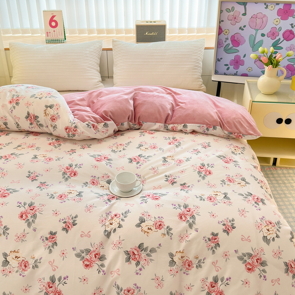 91家纺网 家纺一手货源 找家纺 清雅福 2025新款秋冬新品全棉印花棉加绒单被套单品被套被套单件 棉绒-肉桂乌龙