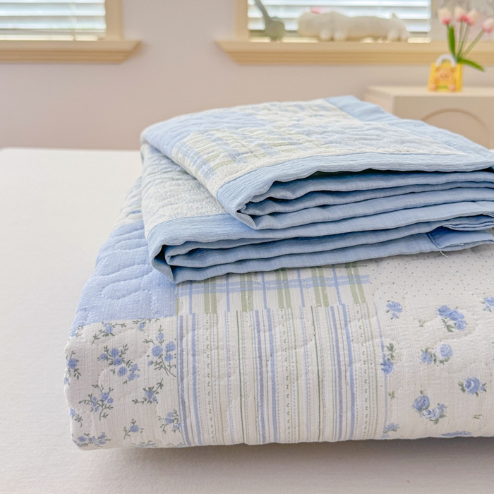 91家纺网 家纺一手货源 找家纺 （总）999家纺 2025新款A类云感原麻双层纱床盖四件套-简约款