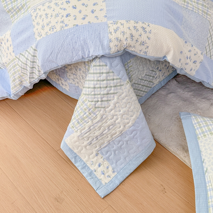 91家纺网 家纺一手货源 找家纺 （总）999家纺 2025新款A类云感原麻双层纱床盖四件套-简约款