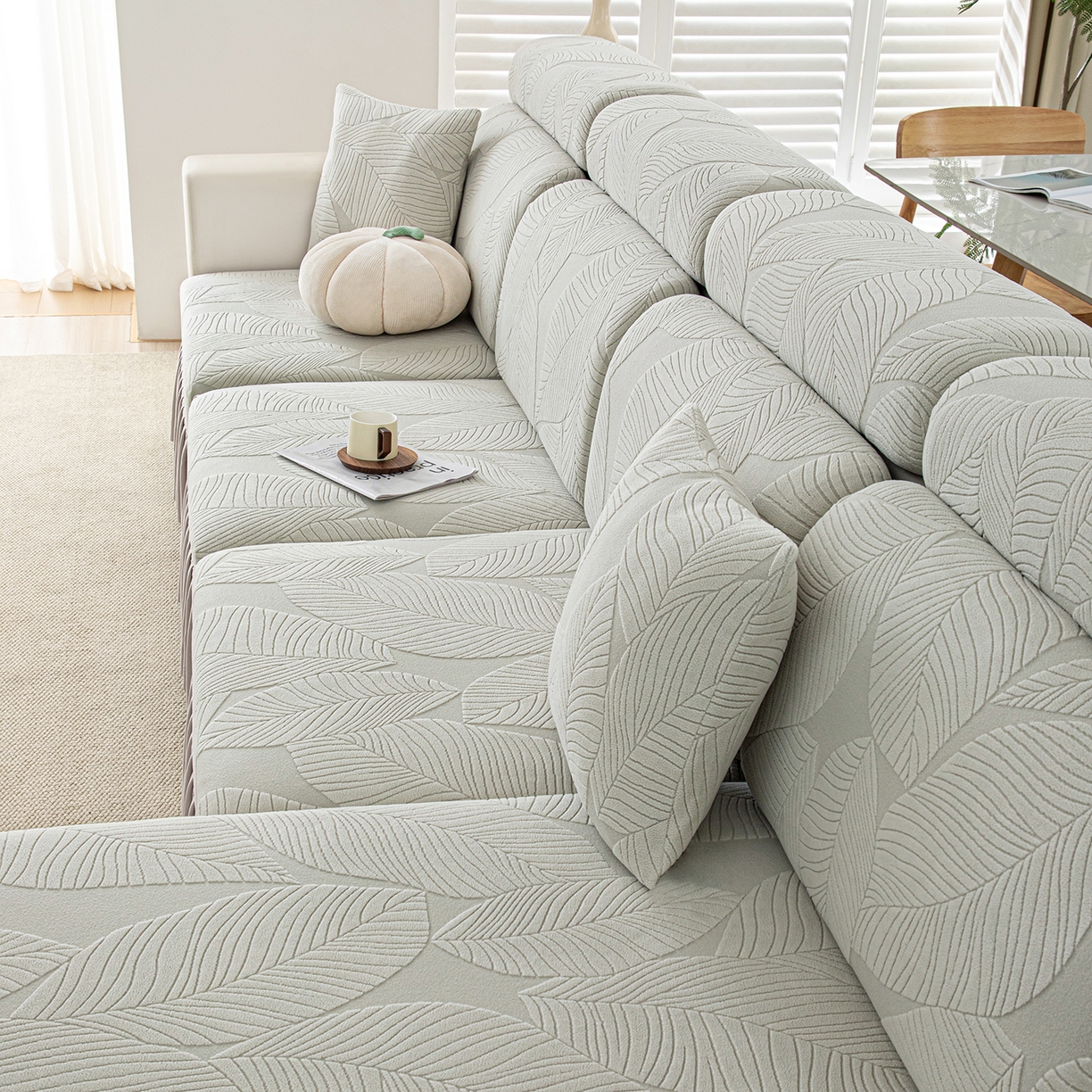 91家纺网 家纺一手货源 找家纺 沐沐家纺 2026新款霏叶裙边沙发笠 浅灰