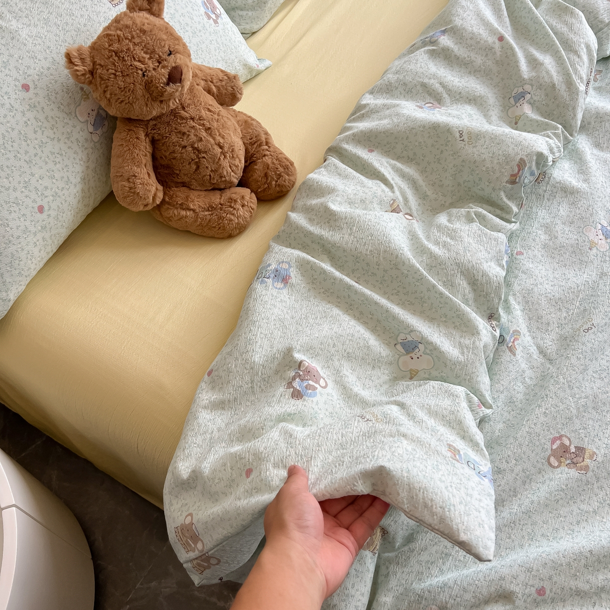 91家纺网 家纺一手货源 找家纺 韩巢家纺 2025新款双层纱床上用品四件套热销款超柔学生宿舍床单被套三件套 少女象