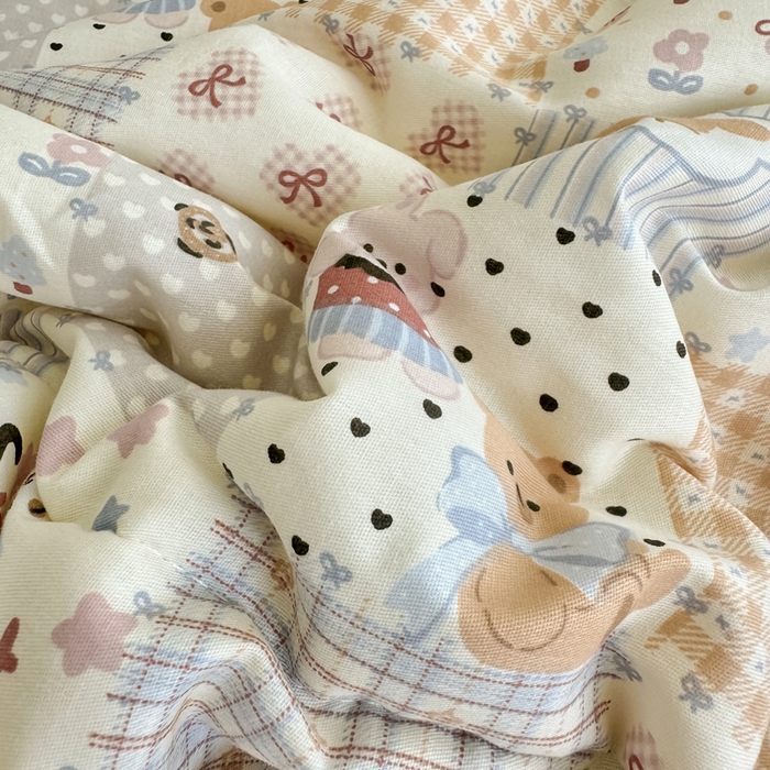 91家纺网 家纺一手货源 找家纺 宜梦家居 2025新款全棉纯棉豆豆被被子被芯 BT-密罐团团