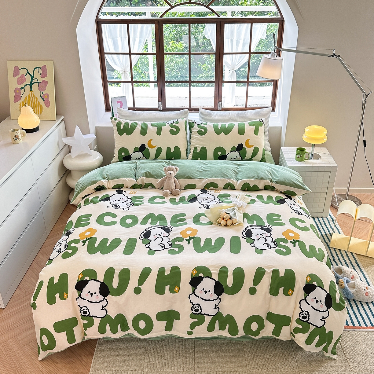 91家纺网 家纺一手货源 找家纺 清雅福 2025新款秋冬新品全棉印花棉加绒单被套单品被套被套单件 棉绒-皮皮狗