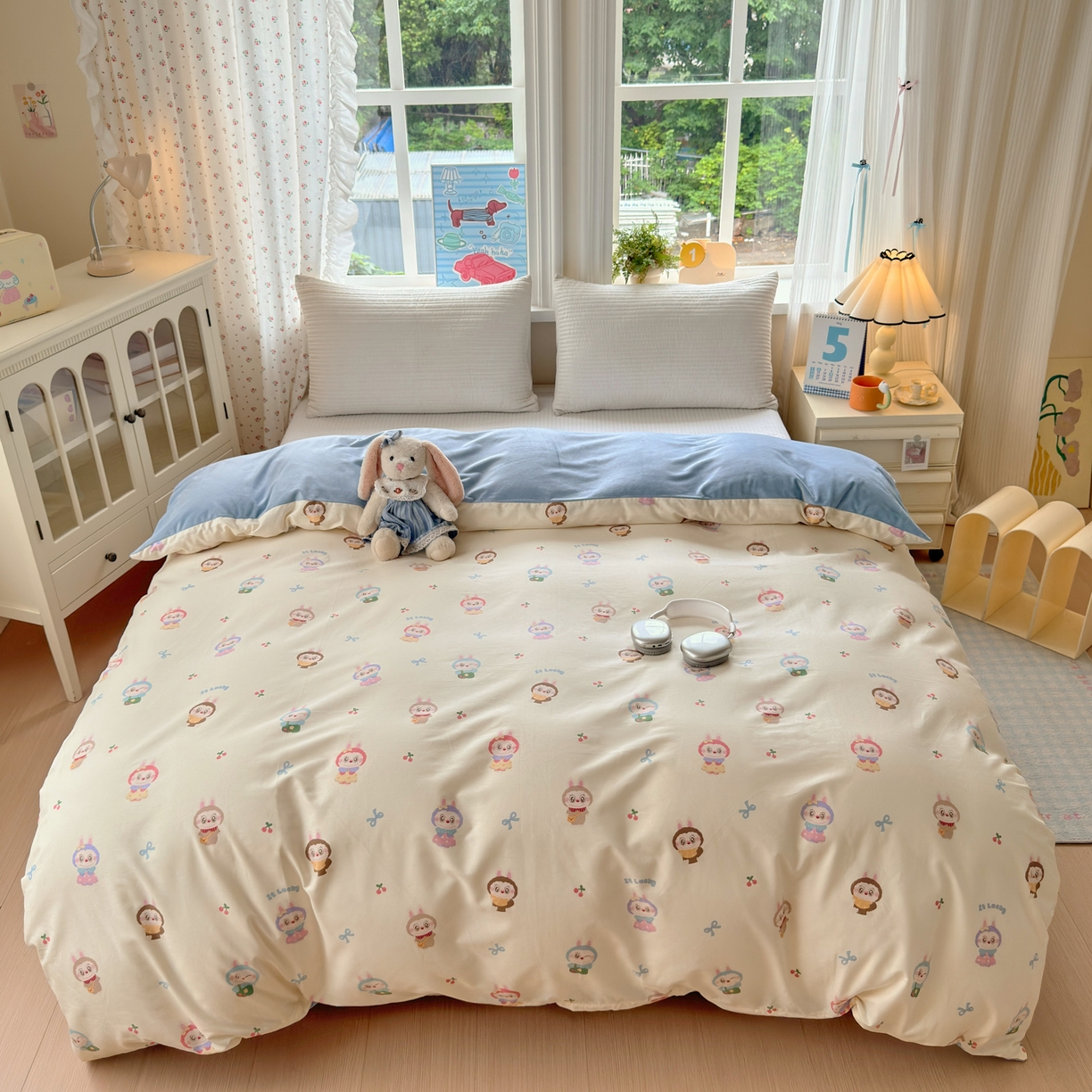 91家纺网 家纺一手货源 找家纺 清雅福 2025新款秋冬新品全棉印花棉加绒单被套单品被套被套单件 棉绒-大眼公仔