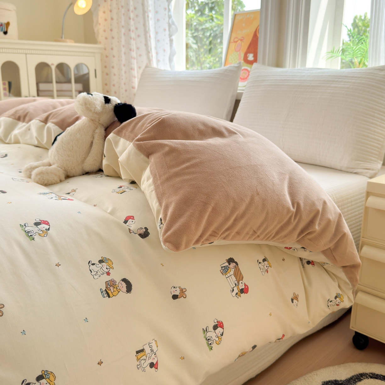 91家纺网 家纺一手货源 找家纺 清雅福 2025新款秋冬新品全棉印花棉加绒单被套单品被套被套单件 棉绒-派克