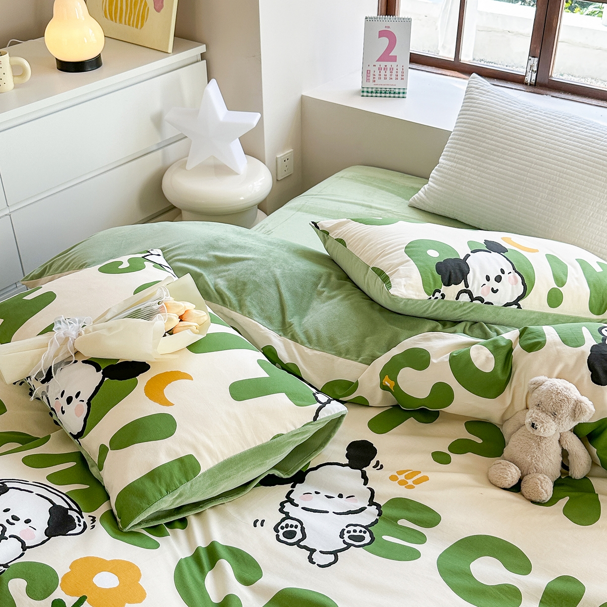 91家纺网 家纺一手货源 找家纺 清雅福 2025新款秋冬新品全棉印花棉加绒单被套单品被套被套单件 棉绒-皮皮狗