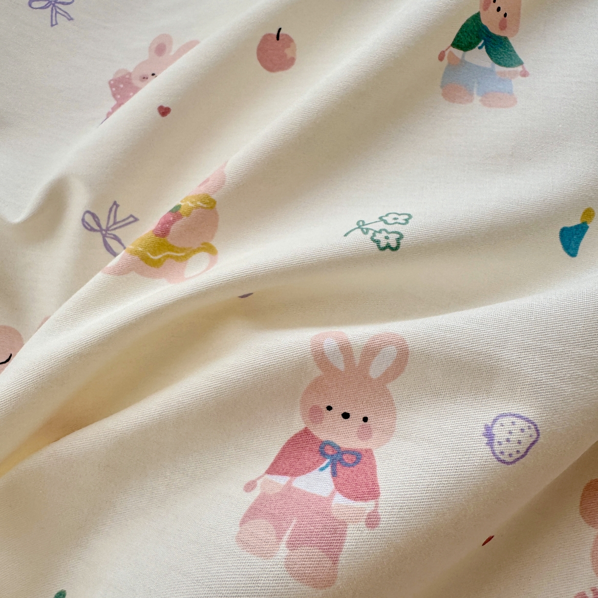 91家纺网 家纺一手货源 找家纺 清雅福 2025新款秋冬新品全棉印花棉加绒单被套单品被套被套单件 棉绒-果冻兔