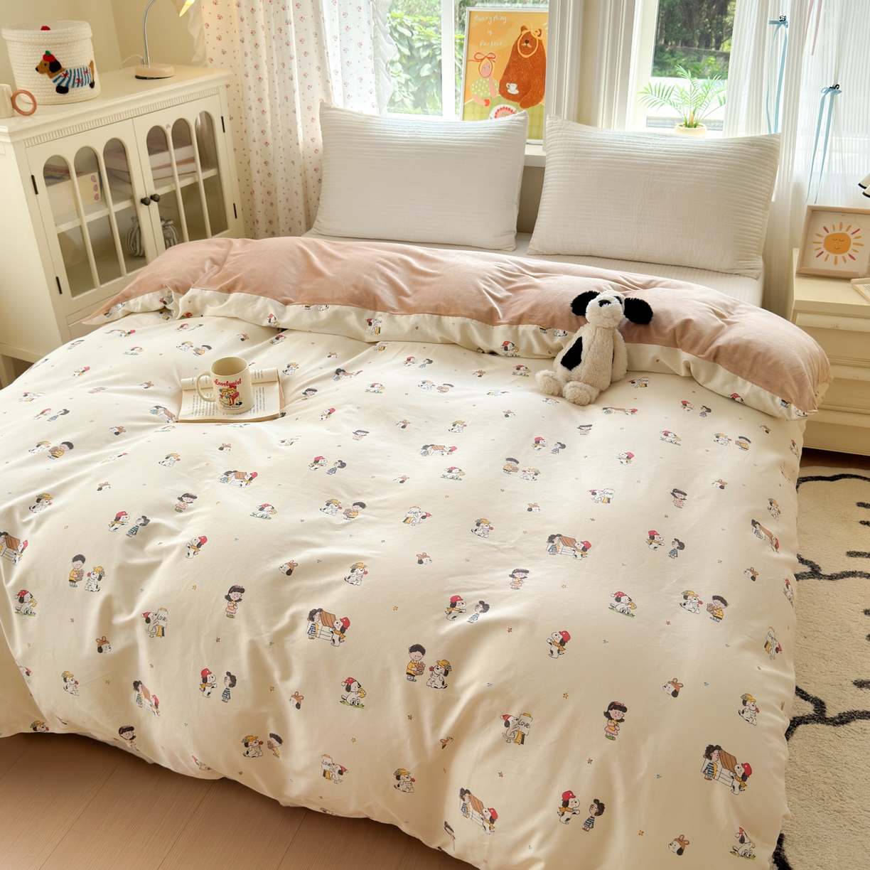 91家纺网 家纺一手货源 找家纺 清雅福 2025新款秋冬新品全棉印花棉加绒单被套单品被套被套单件 棉绒-派克