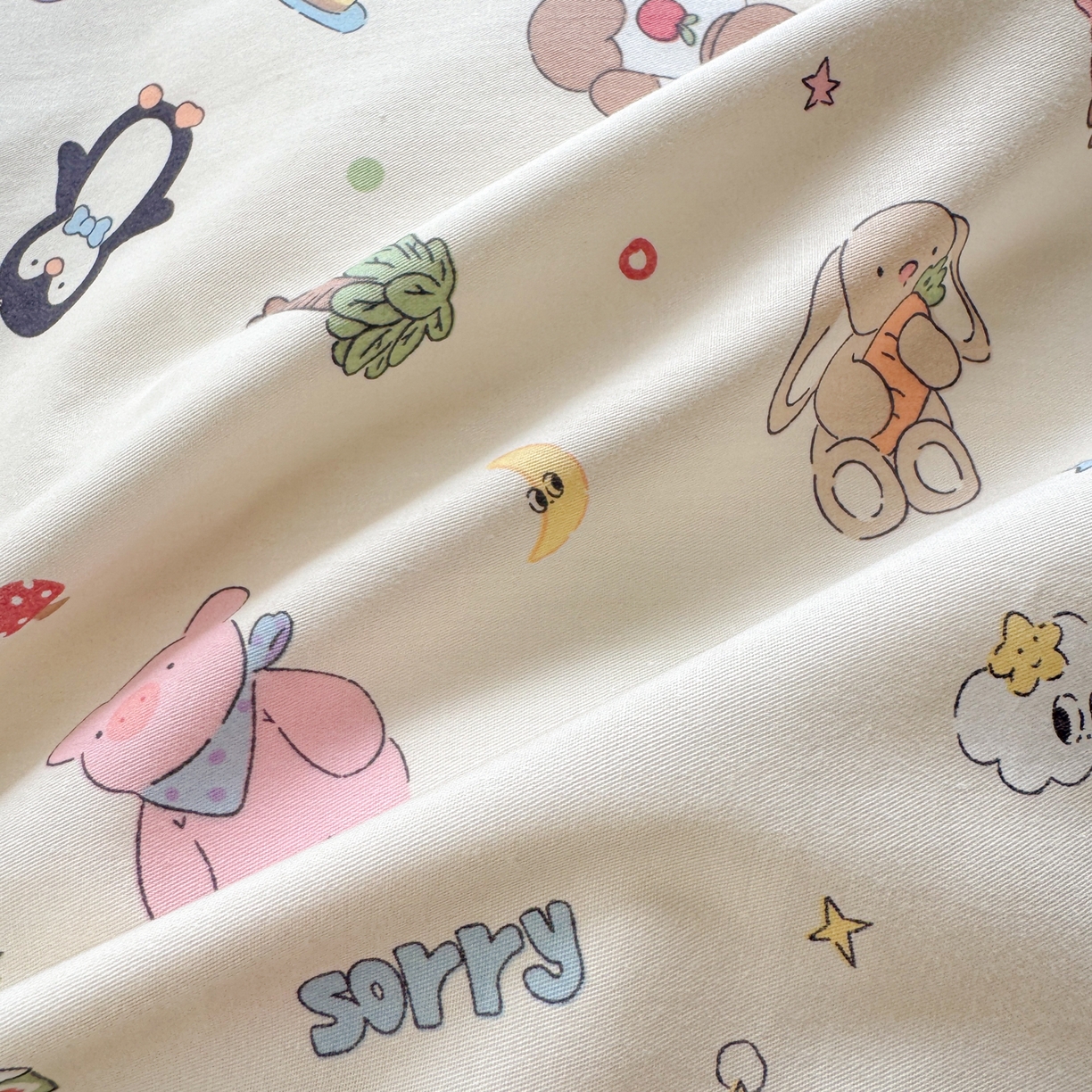 91家纺网 家纺一手货源 找家纺 清雅福 2025新款秋冬新品全棉印花棉加绒单被套单品被套被套单件 棉绒-企鹅熊