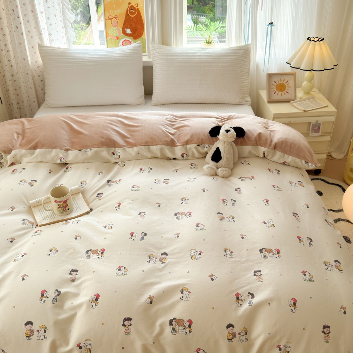 91家纺网 家纺一手货源 找家纺 清雅福 2025新款秋冬新品全棉印花棉加绒单被套单品被套被套单件 棉绒-派克