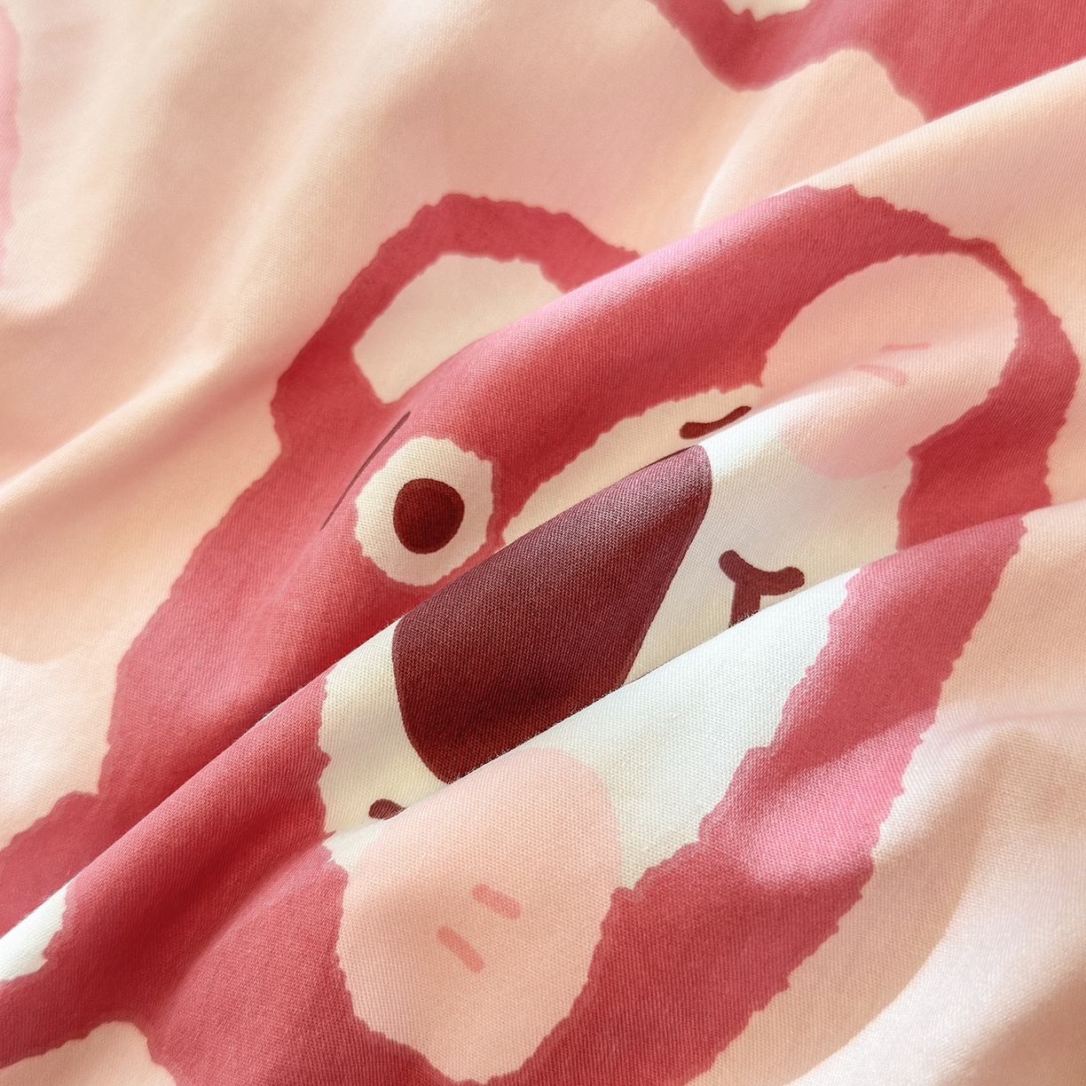 91家纺网 家纺一手货源 找家纺 清雅福 2025新款秋冬新品全棉印花棉加绒单被套单品被套被套单件 棉绒-甜心熊