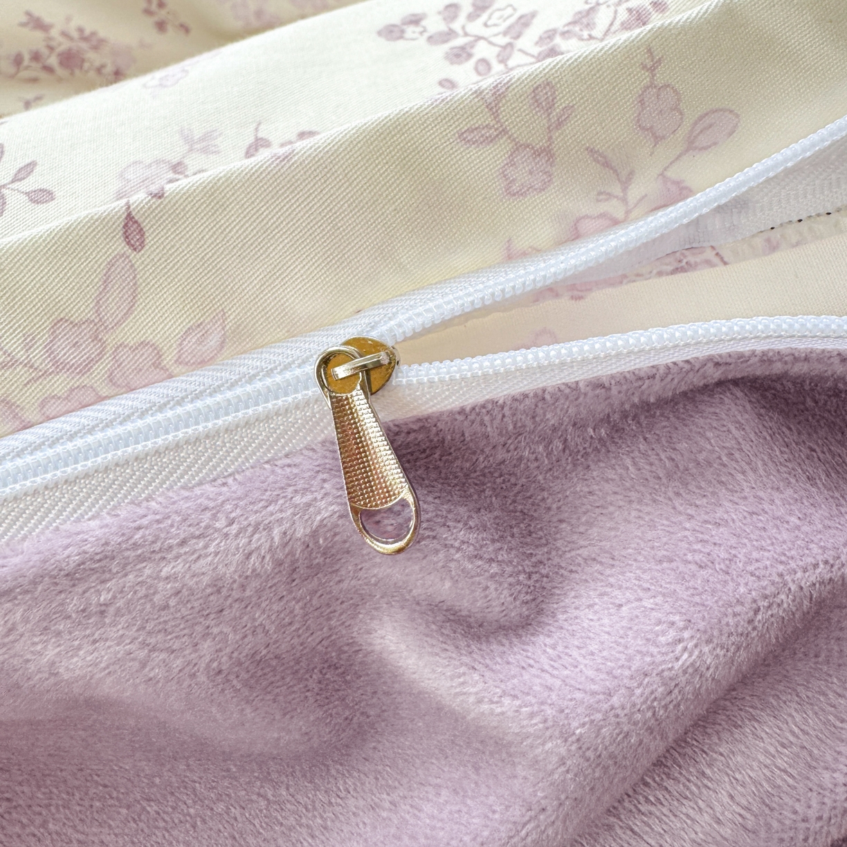 91家纺网 家纺一手货源 找家纺 清雅福 2025新款秋冬新品全棉印花棉加绒单被套单品被套被套单件 棉绒-春风里紫