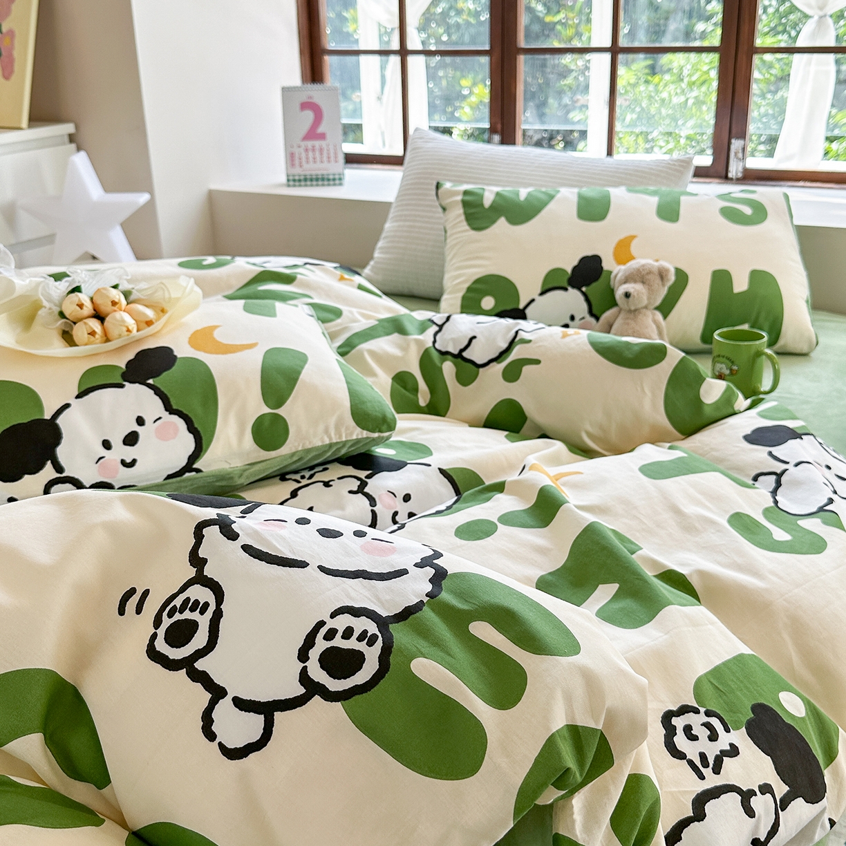 91家纺网 家纺一手货源 找家纺 清雅福 2025新款秋冬新品全棉印花棉加绒单被套单品被套被套单件 棉绒-皮皮狗