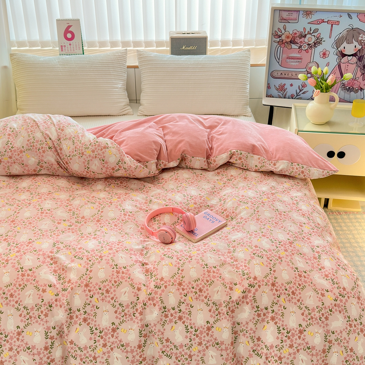 91家纺网 家纺一手货源 找家纺 清雅福 2025新款秋冬新品全棉印花棉加绒单被套单品被套被套单件 棉绒-恋语