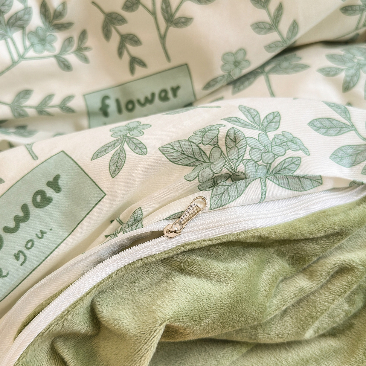 91家纺网 家纺一手货源 找家纺 清雅福 2025新款秋冬新品全棉印花棉加绒单被套单品被套被套单件 棉绒-绿意黯然