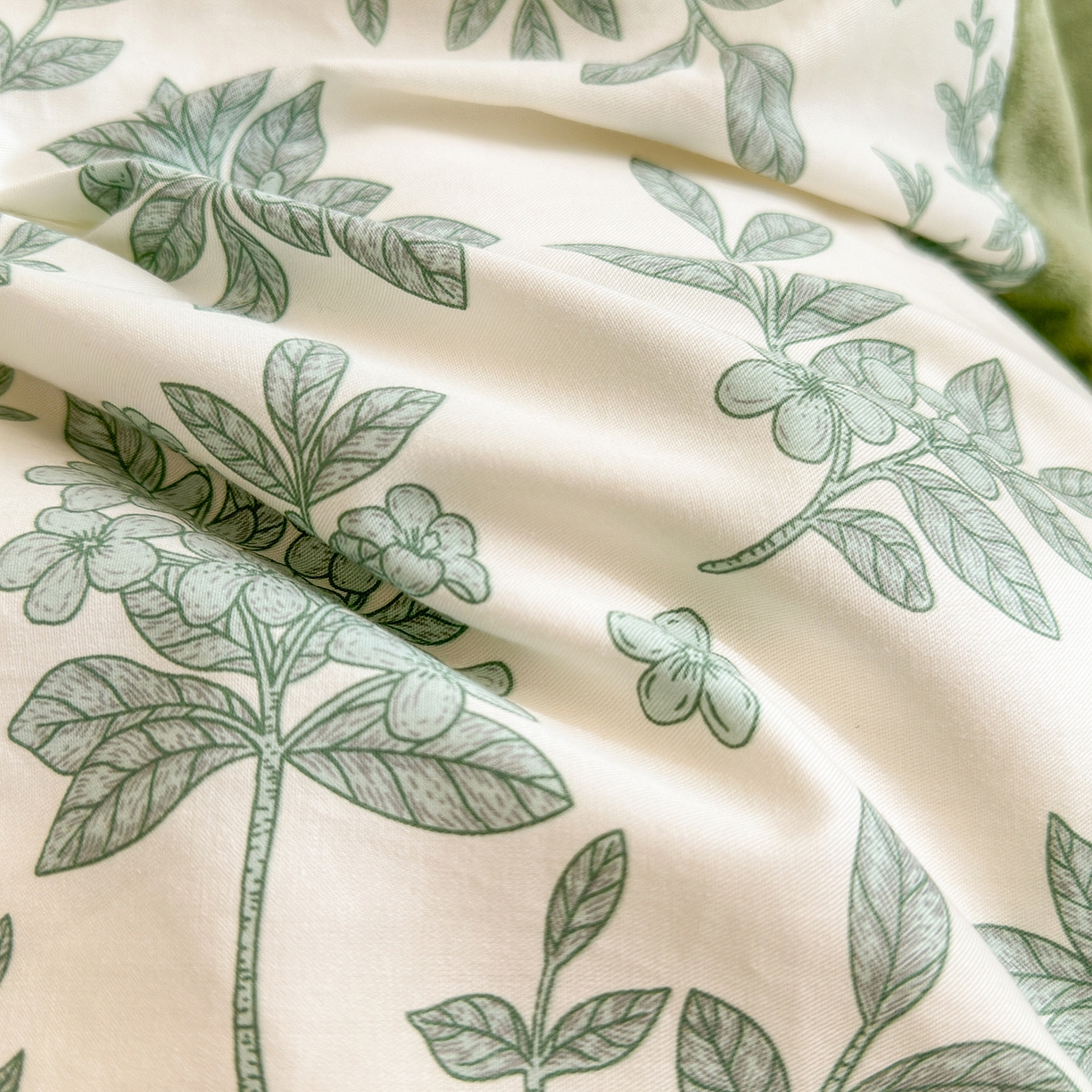 91家纺网 家纺一手货源 找家纺 清雅福 2025新款秋冬新品全棉印花棉加绒单被套单品被套被套单件 棉绒-绿意黯然