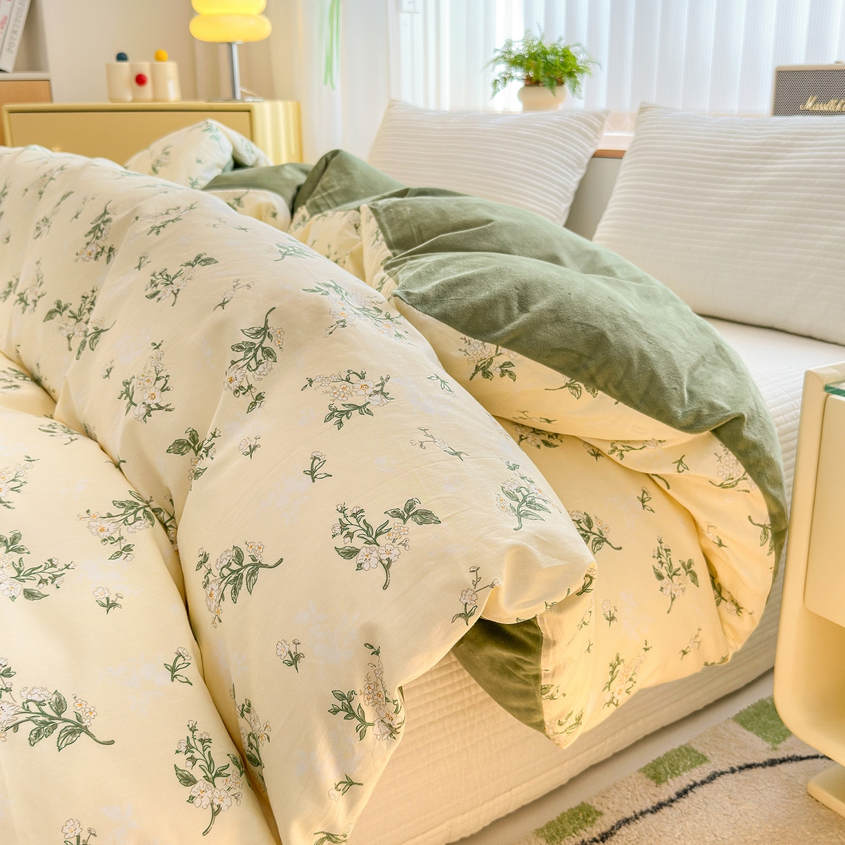 清雅福 2025新款秋冬新品全棉印花棉加绒单被套单品被套被套单件 棉绒茶艺