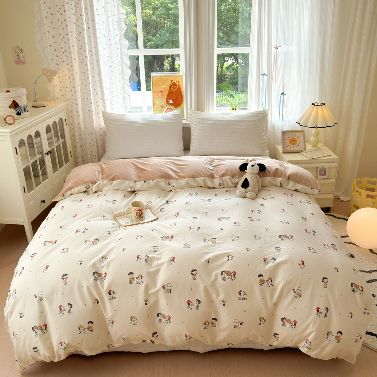 91家纺网 家纺一手货源 找家纺 清雅福 2025新款秋冬新品全棉印花棉加绒单被套单品被套被套单件 棉绒-派克