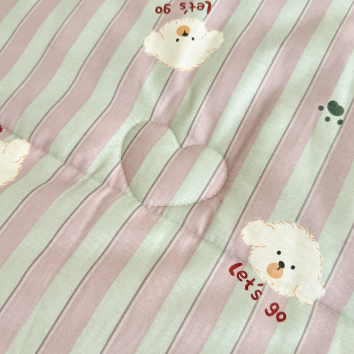 91家纺网 家纺一手货源 找家纺 宜梦家居 2025新款全棉纯棉豆豆被被子被芯 BT-努力小狗