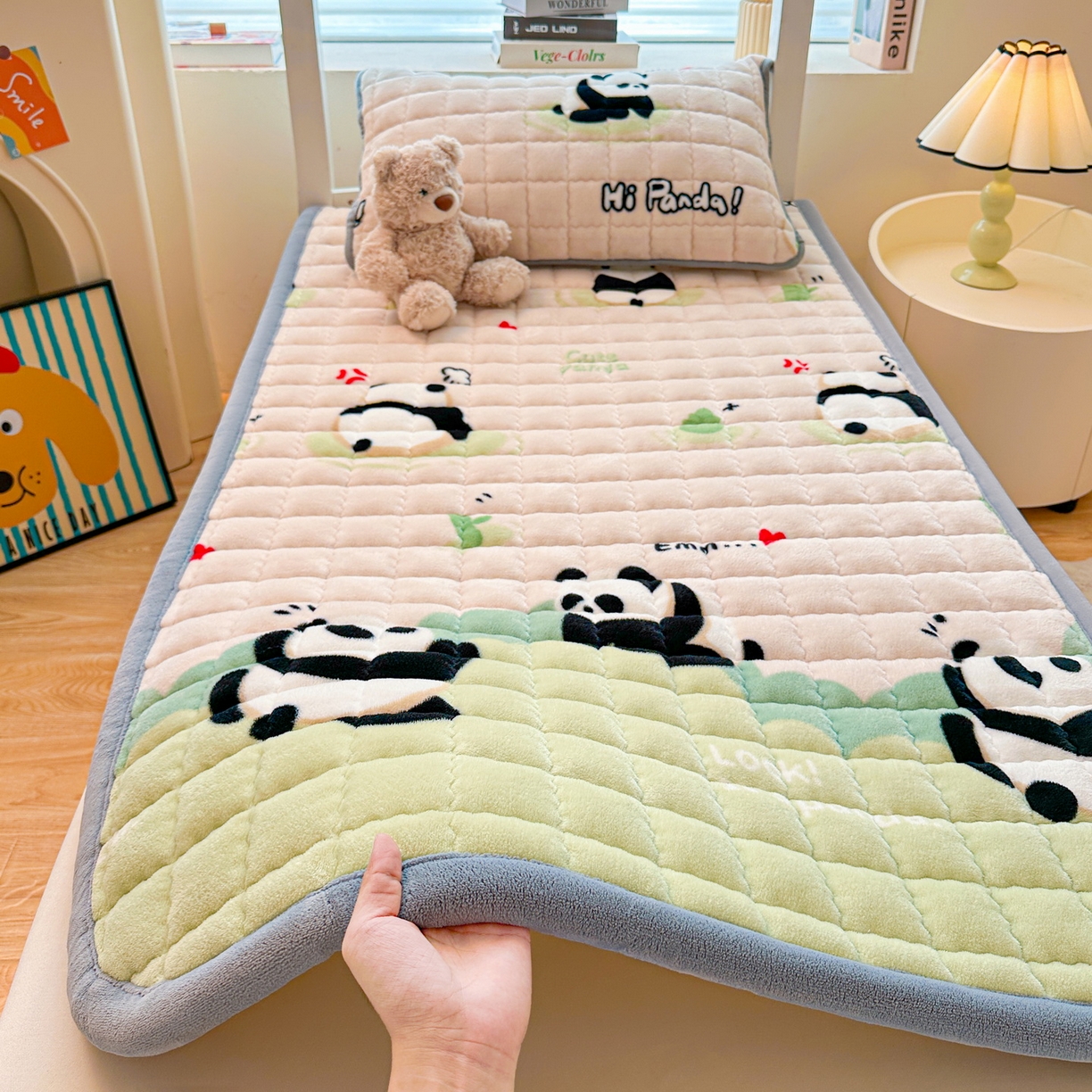 91家纺网 家纺一手货源 找家纺 （总）爱思凯家纺 2025新款水晶边-牛奶绒学生床褥-第三批