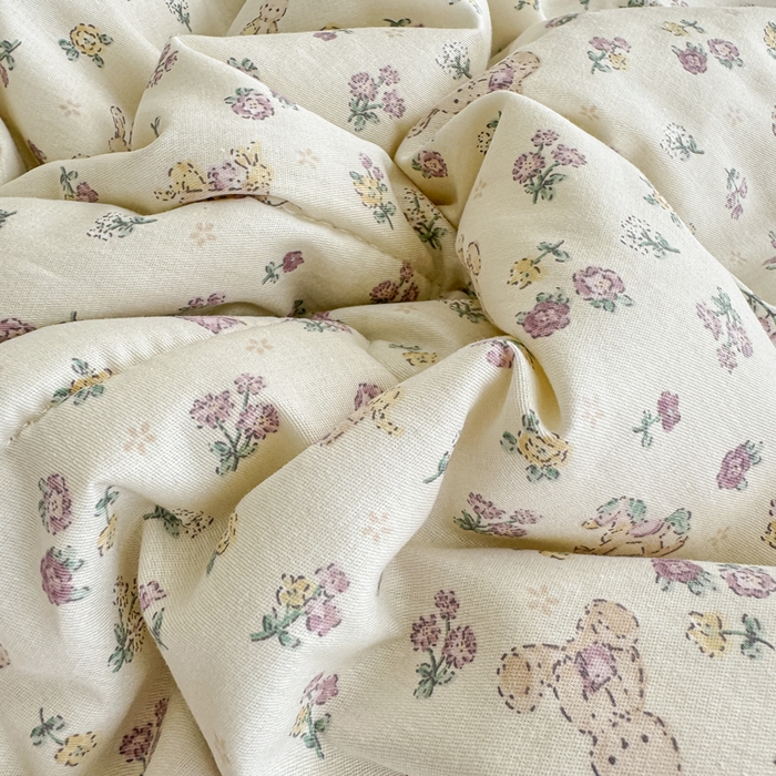 91家纺网 家纺一手货源 找家纺 宜梦家居 2025新款全棉纯棉豆豆被被子被芯 BT-栖居小兔