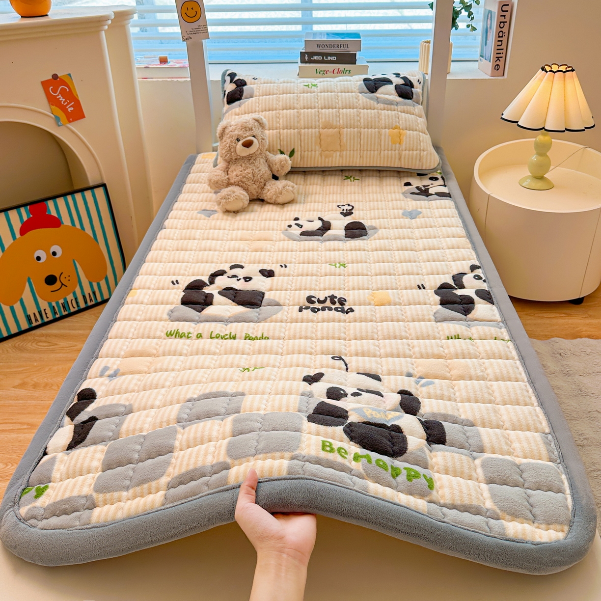 91家纺网 家纺一手货源 找家纺 （总）爱思凯家纺 2025新款水晶边-牛奶绒学生床褥-第三批