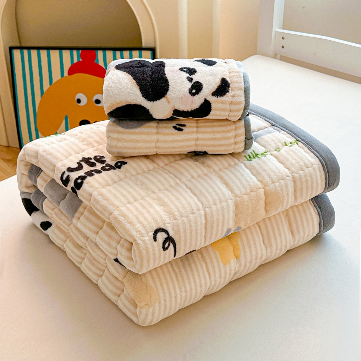 91家纺网 家纺一手货源 找家纺 （总）爱思凯家纺 2025新款水晶边-牛奶绒学生床褥-第三批