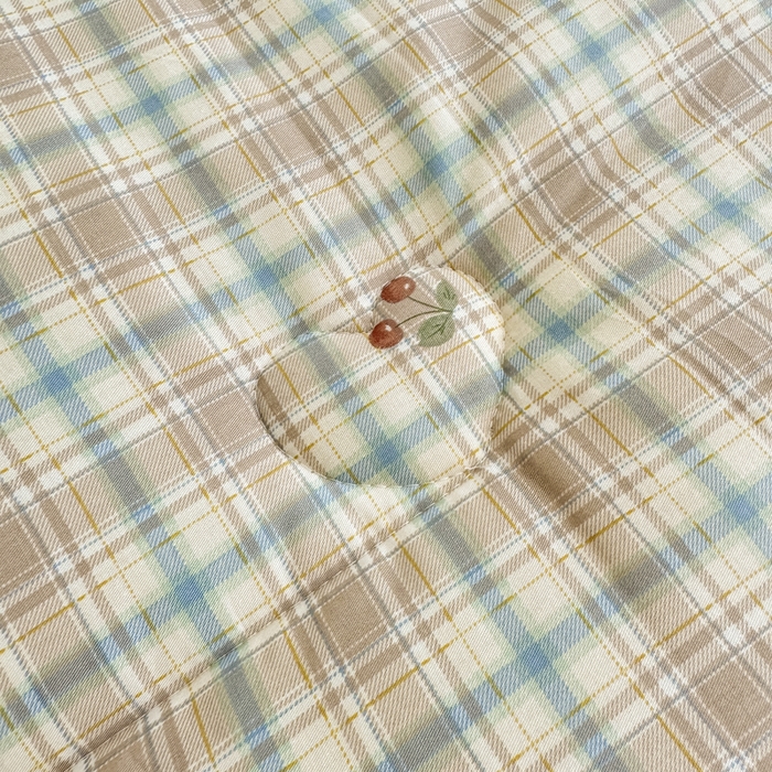 91家纺网 家纺一手货源 找家纺 宜梦家居 2025新款全棉纯棉豆豆被被子被芯 BT-色织樱桃