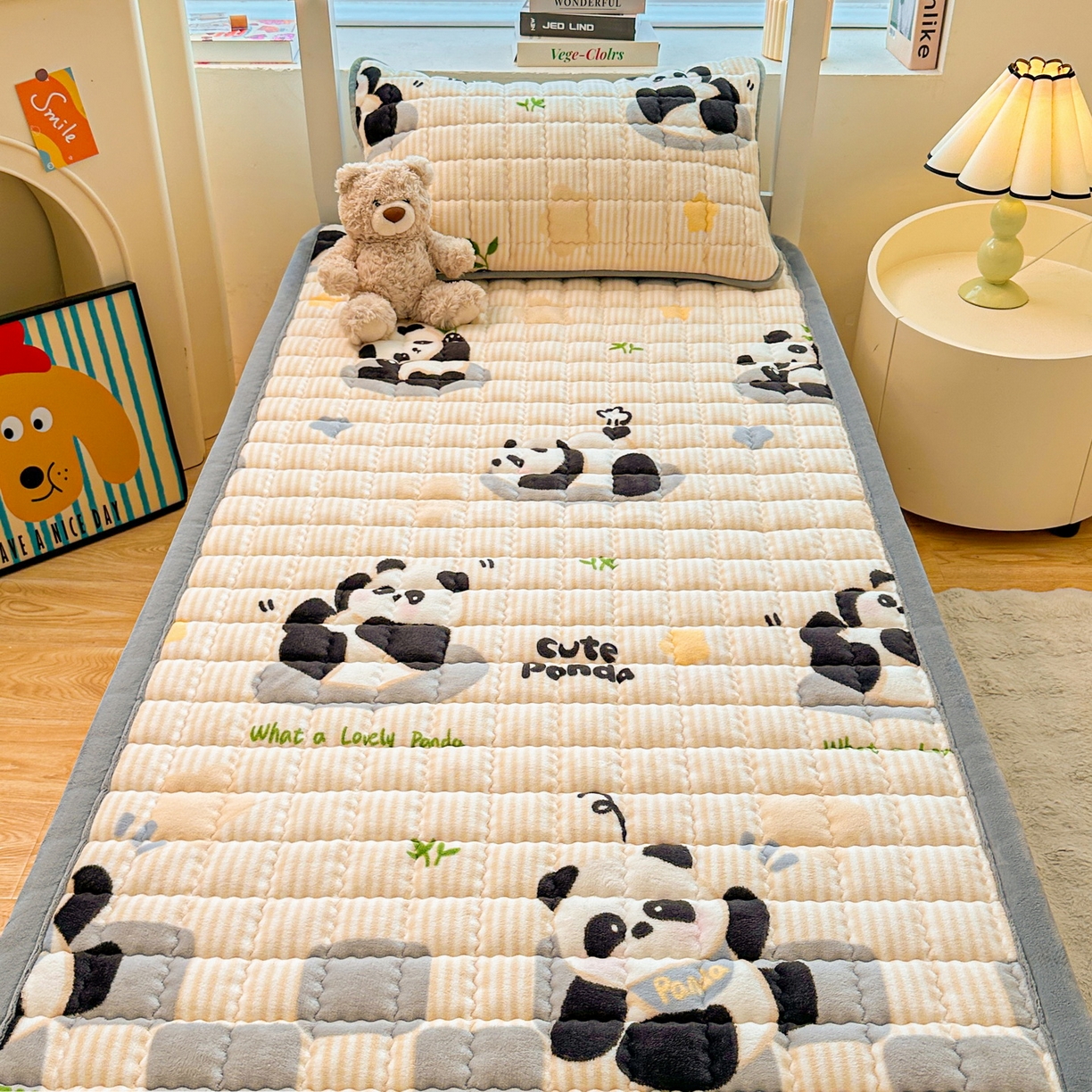 91家纺网 家纺一手货源 找家纺 （总）爱思凯家纺 2025新款水晶边-牛奶绒学生床褥-第三批