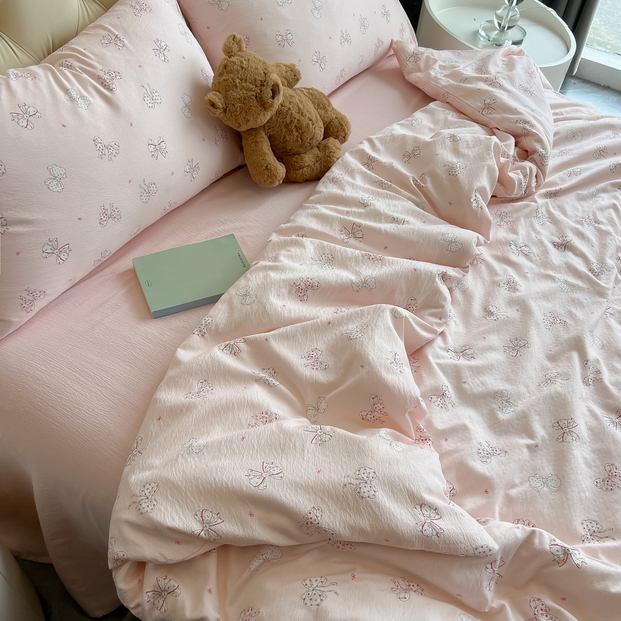 91家纺网 家纺一手货源 找家纺 韩巢家纺 2025新款双层纱床上用品四件套热销款超柔学生宿舍床单被套三件套 心愿