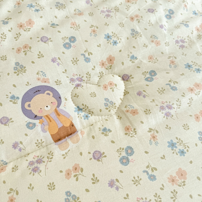 91家纺网 家纺一手货源 找家纺 宜梦家居 2025新款全棉纯棉豆豆被被子被芯 BT-碎花兔熊