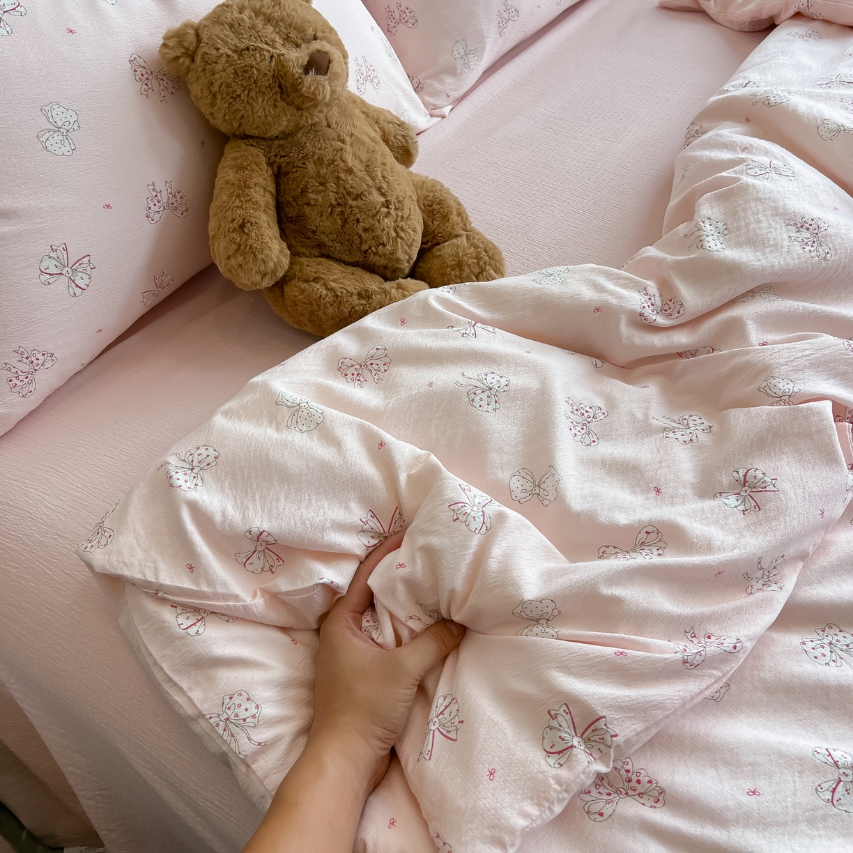 91家纺网 家纺一手货源 找家纺 韩巢家纺 2025新款双层纱床上用品四件套热销款超柔学生宿舍床单被套三件套 心愿