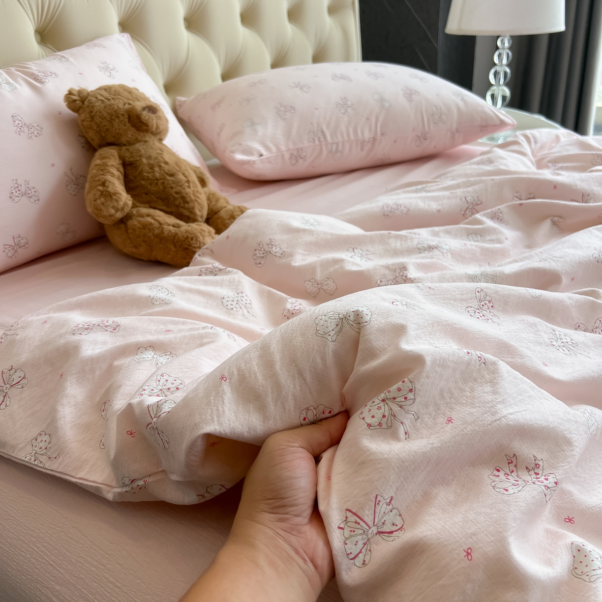 91家纺网 家纺一手货源 找家纺 韩巢家纺 2025新款双层纱床上用品四件套热销款超柔学生宿舍床单被套三件套 心愿