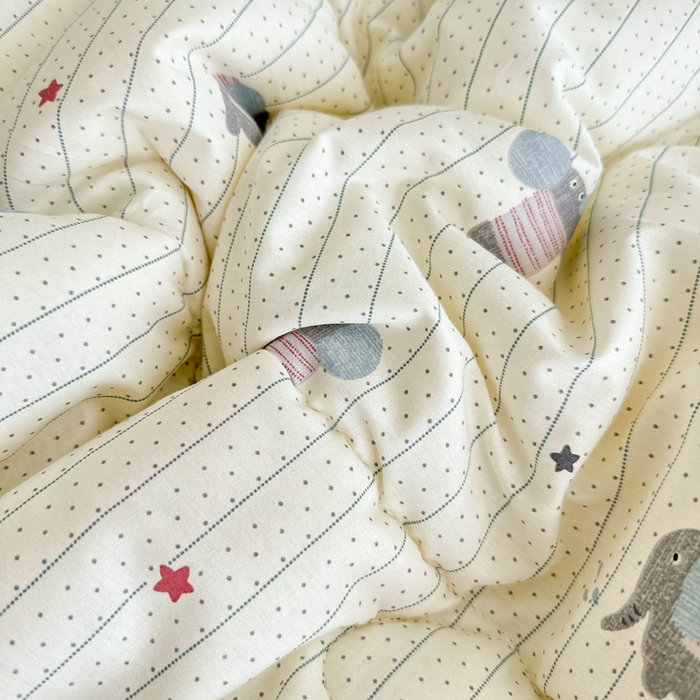 91家纺网 家纺一手货源 找家纺 宜梦家居 2025新款全棉纯棉豆豆被被子被芯 BT-跳跳象