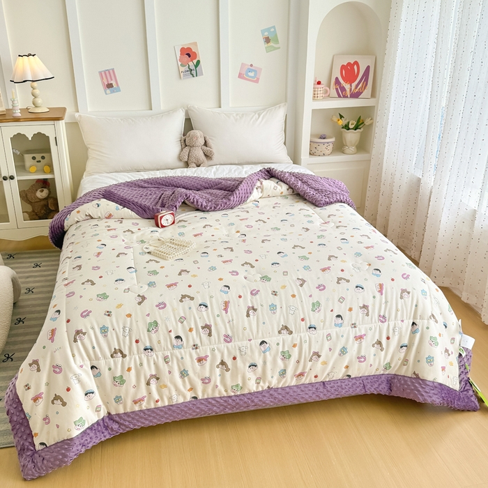 91家纺网 家纺一手货源 找家纺 宜梦家居 2025新款全棉纯棉豆豆被被子被芯 BT-新新一家