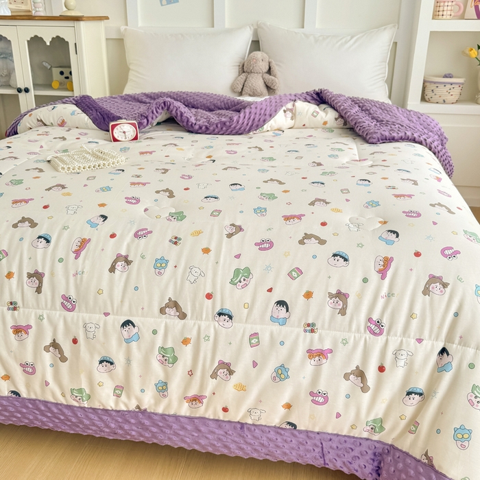 91家纺网 家纺一手货源 找家纺 宜梦家居 2025新款全棉纯棉豆豆被被子被芯 BT-新新一家