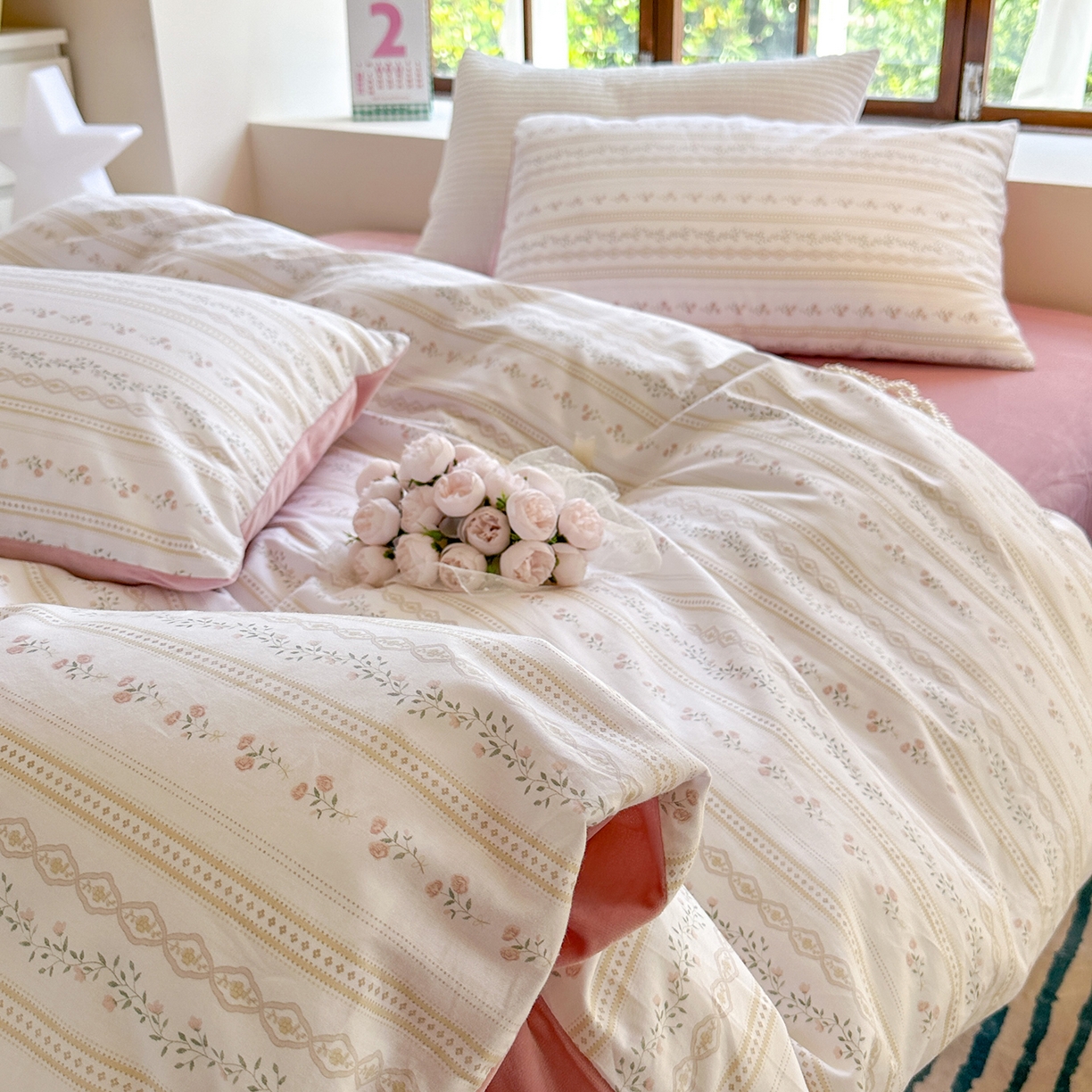 91家纺网 家纺一手货源 找家纺 清雅福 2025新款秋冬新品全棉印花棉加绒单被套单品被套被套单件 棉绒-樱桃花