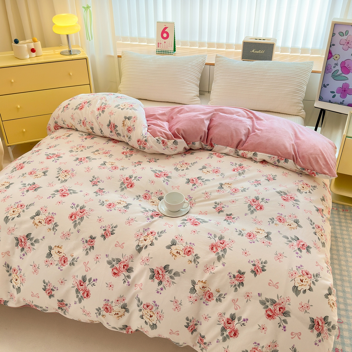 91家纺网 家纺一手货源 找家纺 清雅福 2025新款秋冬新品全棉印花棉加绒单被套单品被套被套单件 棉绒-肉桂乌龙