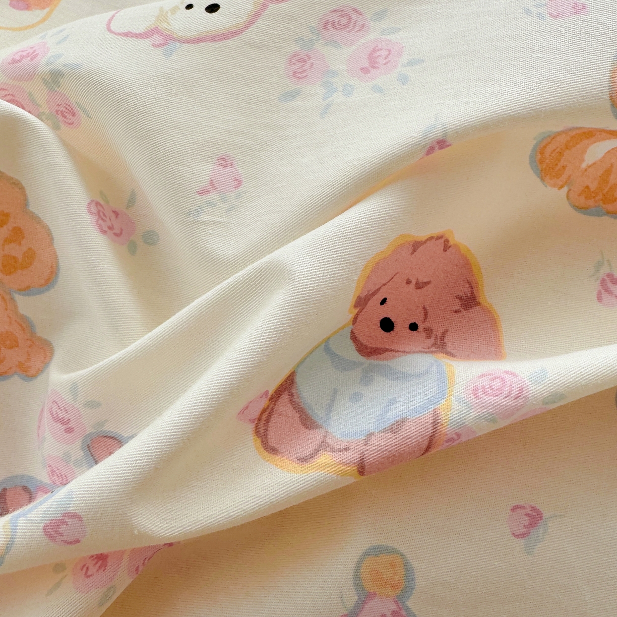 91家纺网 家纺一手货源 找家纺 清雅福 2025新款秋冬新品全棉印花棉加绒单被套单品被套被套单件 棉绒-狗狗家族