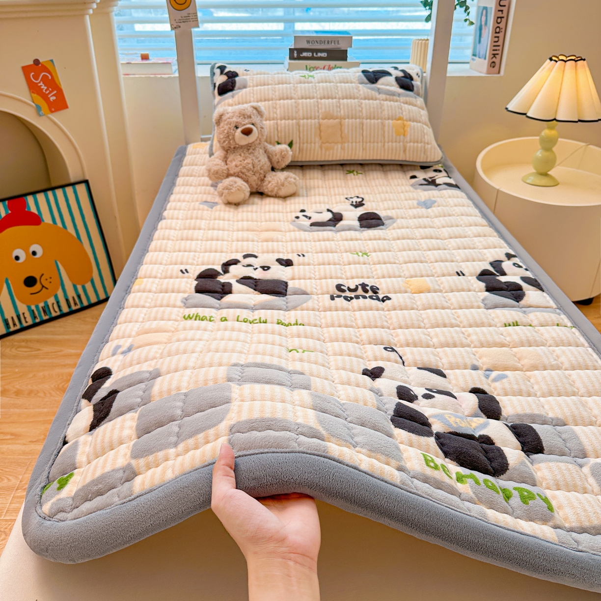 91家纺网 家纺一手货源 找家纺 （总）爱思凯家纺 2025新款水晶边-牛奶绒学生床褥-第三批