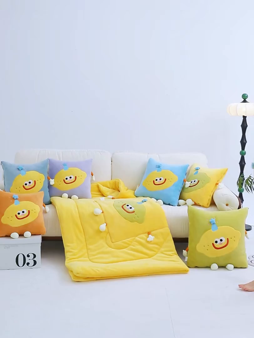 91家纺网 家纺一手货源 找家纺 （总）照世家纺 2025新款牛奶绒抗菌棉mango款抱枕被