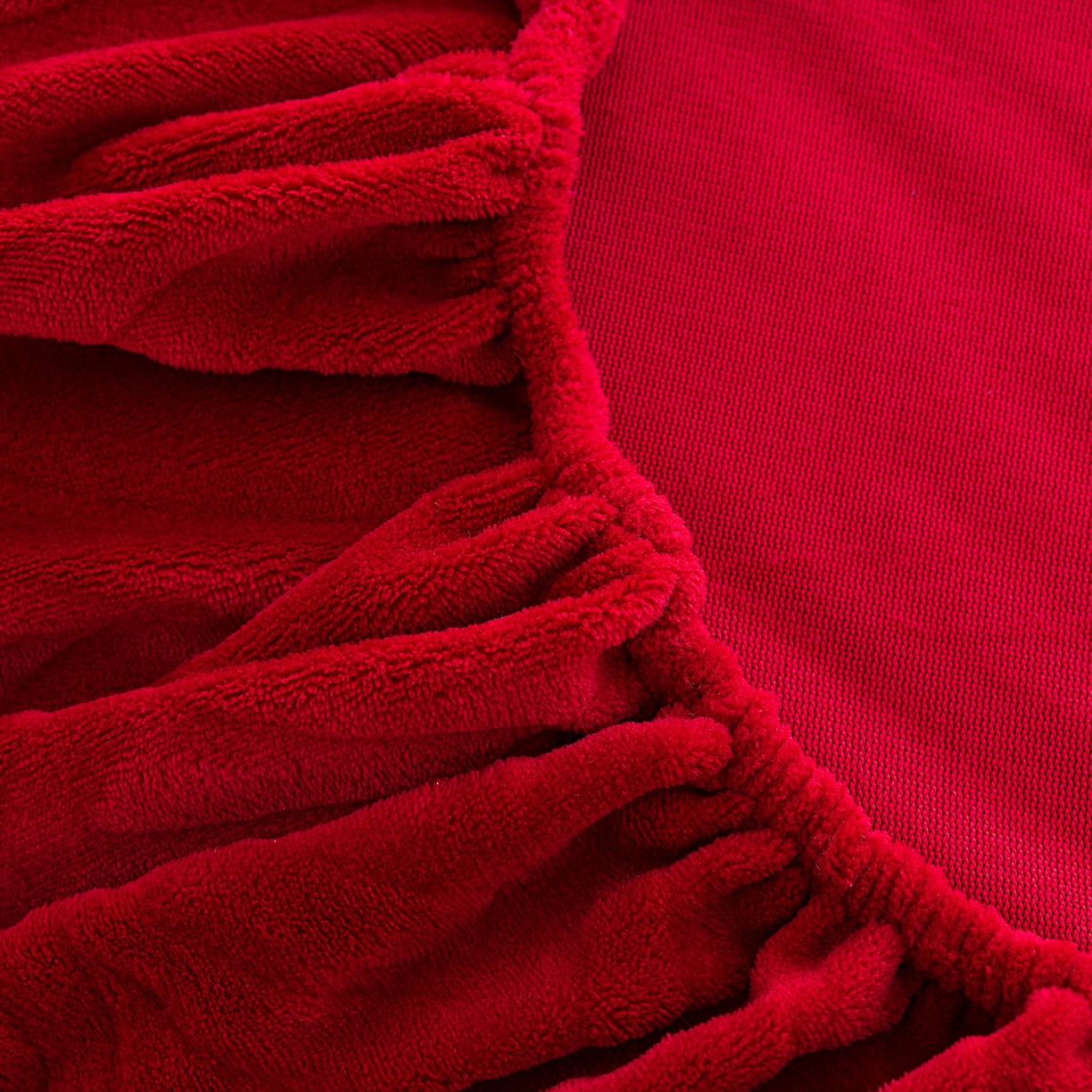 91家纺网 家纺一手货源 找家纺 推推家纺 2025新款雕花加厚牛奶绒床笠 枫叶偏偏-酒红