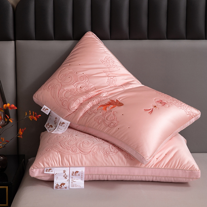 91家纺网 家纺一手货源 找家纺 （总）仁宇枕业 2025新款新品金玉良缘喜庆婚庆结婚单人双人舒适枕头枕芯