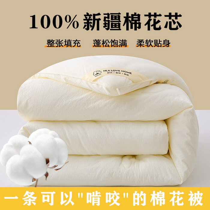 91家纺网 家纺一手货源 找家纺 （总）VIP被业 2025新款水洗棉皱皱纱新疆棉冬被被芯