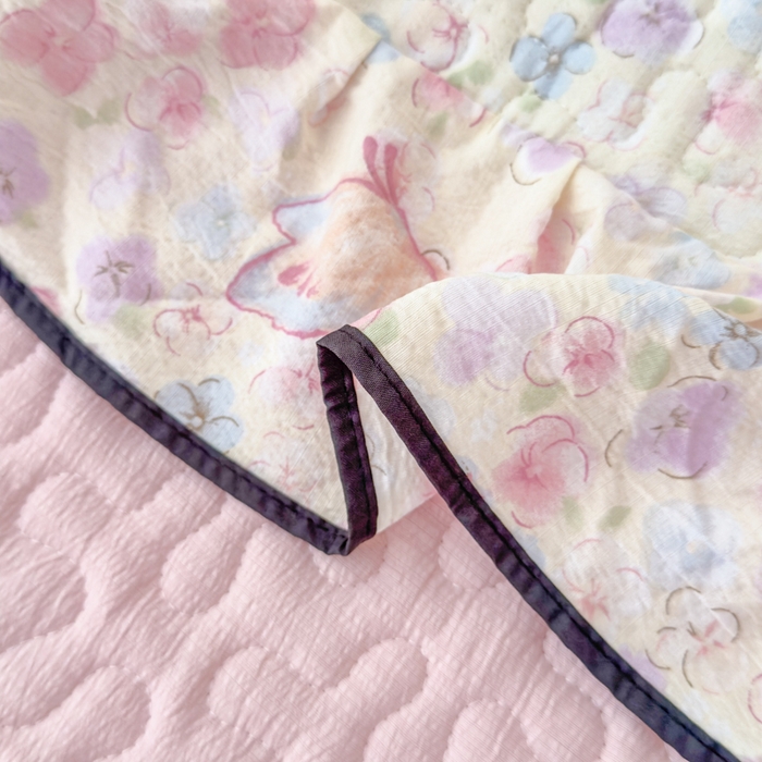 91家纺网 家纺一手货源 找家纺 999家纺 2025秋冬新款A类云感原麻双层纱床盖三件套四季通用炕盖夹棉床单床褥(提供买家秀) 蝶恋花【花边款】