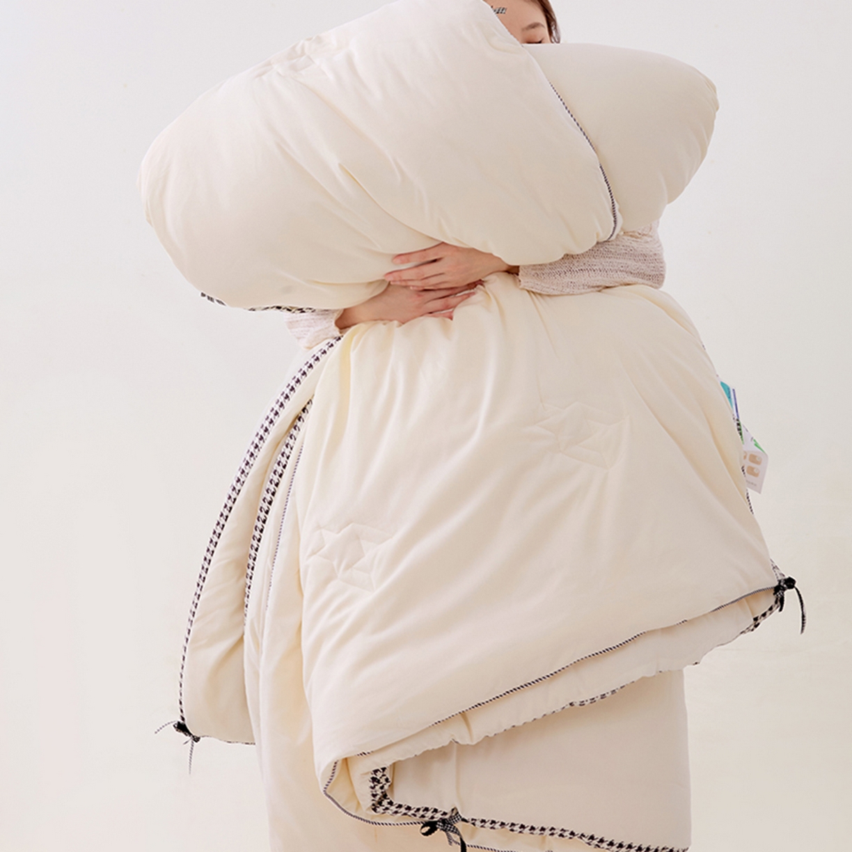 91家纺网 家纺一手货源 找家纺 （总）VIP被业 2025新款千鸟格大豆子母被二合一四季被被子被芯