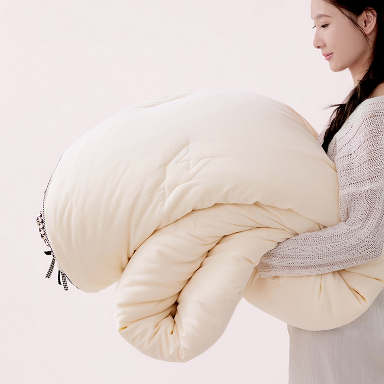 91家纺网 家纺一手货源 找家纺 （总）VIP被业 2025新款千鸟格大豆子母被二合一四季被被子被芯